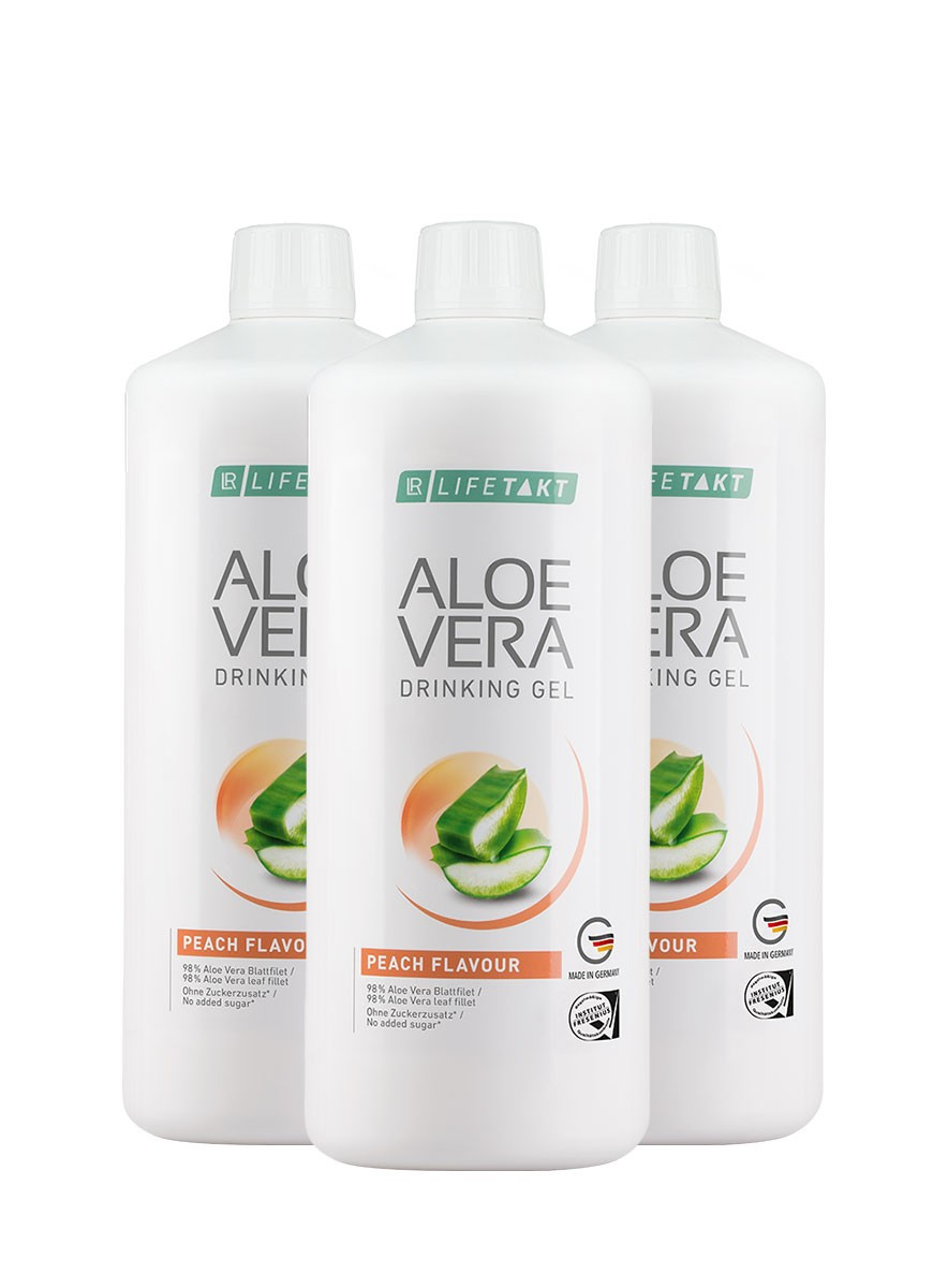LR Aloe Vera Drinking Gel Peach / Aloe Vera Trinkgel Pfirsich - 3er Set