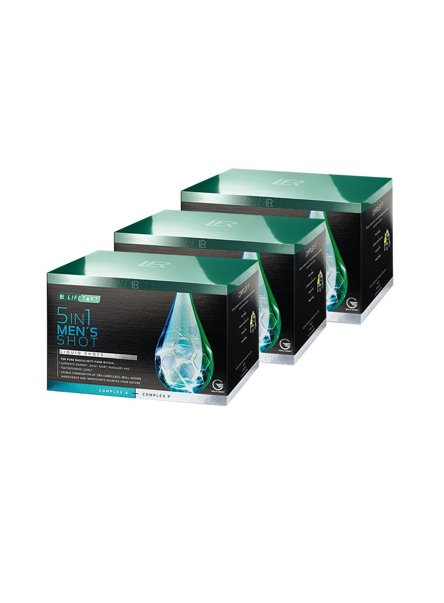 LR 5in1 Mens Shot - 3er Pack